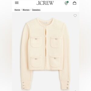 J Crew Odette Sweater Lady Jacket